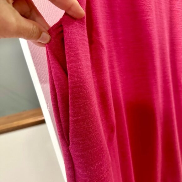 Falls Creek Hot Pink Short Sleeve T-Shirt Dress with Pockets! - Picture 2 of 2